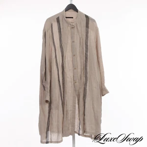 #1 MENSWEAR INSANE Julius Made in Japan Sand Striped Shredded Edge Long Tunic 2 - Picture 1 of 9