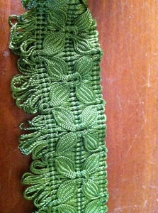 VINTAGE 12 Yds GREEN TRIM EDGING - Picture 1 of 6