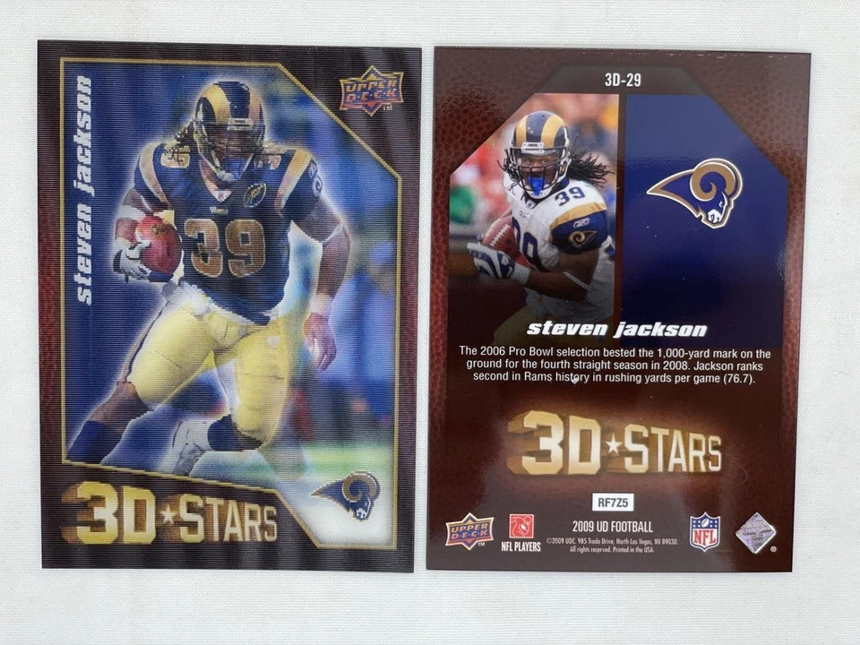 Upper Deck 3D Stars Lenticular #29 2009 - Steven Jackson - St. Louis Rams Foto 1 de 1