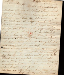 10/2/1809 LETTERA PORTATA A MANO -TIMOTHY GREEN ESQ. A NEW YORK - Foto 1 di 3