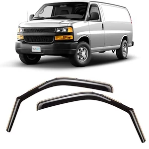 Sun Rain Visors Rain Guards for 1996-2026 Chevrolet Express SHATTERPROOF - Bild 1 von 7