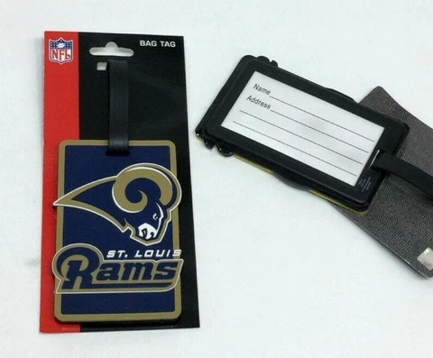 NFL St Louis Rams Defunct Los Angeles Luggage Tag Travel Bag ID Golf Tag FREESHP Cover