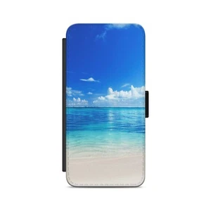 Sommer Sand Strand Ozean Flip Wallet Handyhülle für iPhone Modelle - Bild 1 von 4