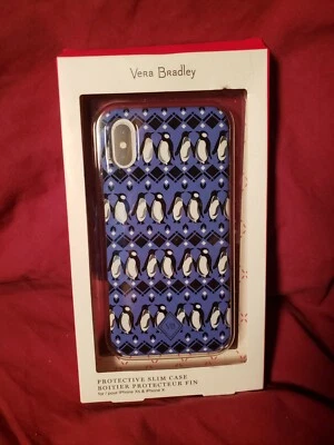 VERA BRADLEY Blue Penguin iPhone X Xs Great Condition - Image 1 of 2