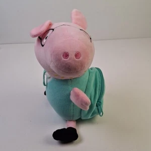 Peppa Pig Daddy Pig Plush Purse Zipper Closure Green Pink No Tags - Picture 1 of 23