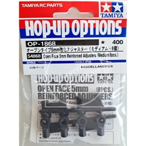 Tamiya Hop-Up Open Face 5mm Reinforced Adjusters (Medium / 8 pcs) #54868 - Picture 1 of 2
