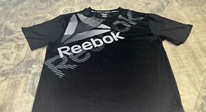 Reebok T Shirt Mens Sz Medium Black  Short Sleeve Crew Neck Pe