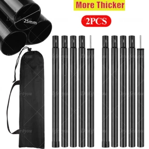 2PCS Adjustable Thicker Tent Tarp Poles Telescopic Camping Awning Canopy Poles - Picture 1 of 18
