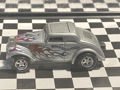 1/64 1933 WILLYS COUPE SILVER WITH FLAMES WILD BILL GODY M8 - Image 1 of 4