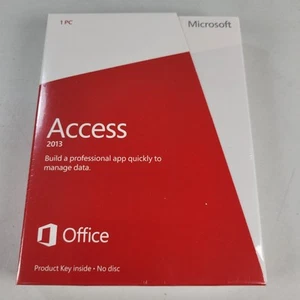 Microsoft Access 2013 Office 077-06368 Full Retail Sealed Product Key NO DISC - Zdjęcie 1 z 3
