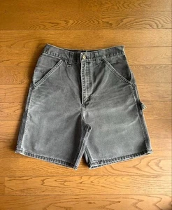 Pantalones Cortos Carhartt WU1905 Negro Desteñido W29 M De Colección Japón - Imagen 1 de 15