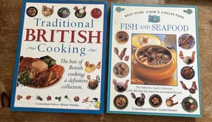 2 Cook Books Best Ever Fish and Seafood & Traditional British Cooking Recipes - Foto 1 di 5