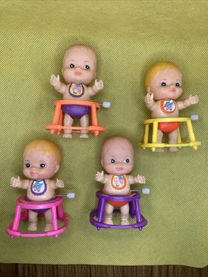 Vintage New Ray Wind Up Walking Babies In Walkers  X4 VERY CUTE and WORKING ❤️ - Image 1 of 4