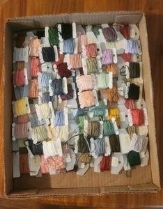 Skeins Embroidery Thread Floss On Cards ID Numbers Lot - Picture 1 of 9