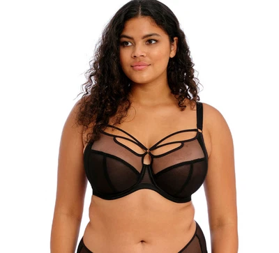 Elomi 38N USA / 38JJ UK Sachi Plunge Bra NWOT 4350 Black - Image 1 of 4