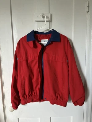 Cortavientos vintage Sergio Valente rojo/azul cremallera completa con botones en la parte posterior talla M Foto 1 de 3