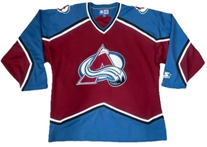 Vintage 90s Starter Colorado Avalanche NHL Hockey Jersey Size XXL 32 x 27 in - Picture 1 of 15