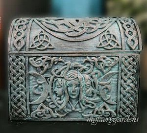 Keltische Dreifach Göttin Mutter Jungfrau Crone Deko Schmuckkästchen Wicca Altar - Bild 1 von 3
