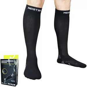 MEISTER GRADUATED COMPRESSION SOCKS - Running Calf Leg Shin Splints CrossFit BK - Picture 1 of 6