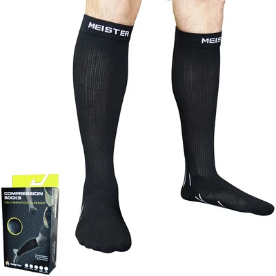 MEISTER GRADUATED COMPRESSION SOCKS - Running Calf Leg Shin Splints CrossFit BK  - Image 1 of 4