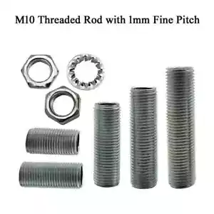 Toma de lámpara eléctrica tubo de varilla hueca de hilo completo M10 20 mm-40 mm tubería roscada - Imagen 1 de 15