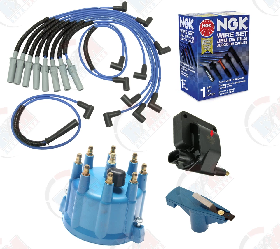 NGK Coil + Wires Tune-Up kit for Dodge Ram 1500 2500 Dakota B150 D150 5.2-5.9 - Image 1 of 1
