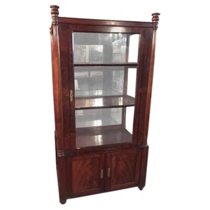 Three-Sided Glazed Glass Display Cabinet Biedermeier Style from The 19. Century, - Picture 1 of 16