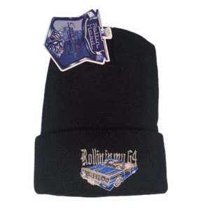 Rollin In My 64 Beanie Rollin Hard Cruiser Class Black Hat Cuffed Winter Knit - Picture 1 of 8