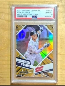 2021 Topps Stadium Club Chrom Aaron Judge Beam Team Gold Refraktor/50 PSA 10 - Bild 1 von 1
