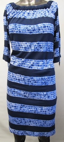 Michael Kors nuovo con etichette donna abito blu blu scuro a righe S (USA) taglia 38