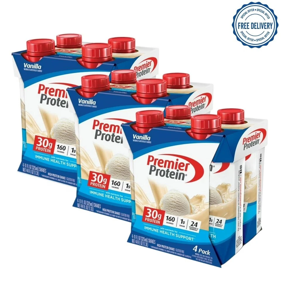 Premier Protein Shake, Vanilla, 30g Protein, 11 fl oz, 12 Ct - Image 1 of 1
