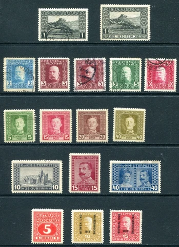 Bosnia and Herzegovina 1910 - 1917 Used and Unused Lot Cover