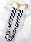 1/4 1/3 BJD Outfit Doll Clothes White+Black Striped Stockings Elastic Long Socks
