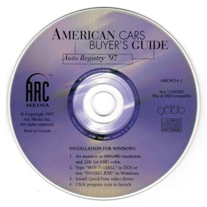 Auto Registry '97 American Cars Buyer's Guide (PC/MAC)-CD, 1997)NEW CD in SLEEVE - Picture 1 of 3