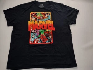 Marvel Comics Black Super Heroes Spiderman Hulk Iron 3XXXL 100% Cotton! - Picture 1 of 5