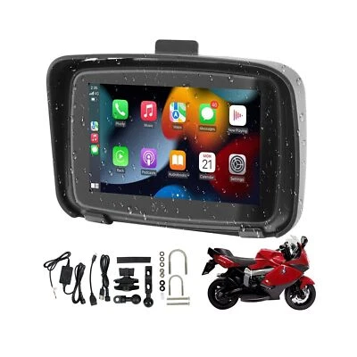 Sunweyer Portable Carplay Wireless Android Auto for Motorcycle,5 Inch IPX7 Wa... - Image 1 of 4