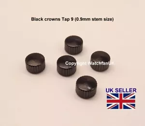 Corona Orologio Acciaio Inox Tono Nero Rubinetto 9 Diametri da 3mm a 7mm #73 - Foto 1 di 3