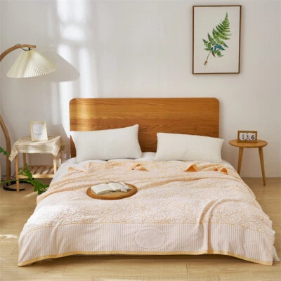 Chinese 100 Cotton Nap Blanket Towel Blanket Vintage Terry Towel Quilt Bed Cover - Image 1 of 4