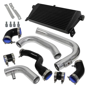 Front Mount Intercooler Kit For Audi A4 B6 8E Quattro 1.8T Turbo 2002-2006 Black - Picture 1 of 10