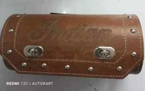 PURE LEATHER TOOL ROLL BAG FIT FOR INDIAN CHIEF MOTORCYCLE IN TAN COLOR - Picture 1 of 6