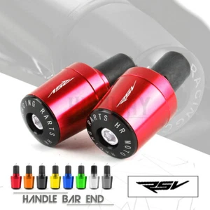 22MM Grips Plugs Handle Bar End for Aprilia RSV4 FACTORY/RSV4-R/RR RSV MILLE / R - Picture 1 of 12