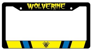 Wolverine (COLOR) Black Plastic License Plate Frame Auto - Picture 1 of 1