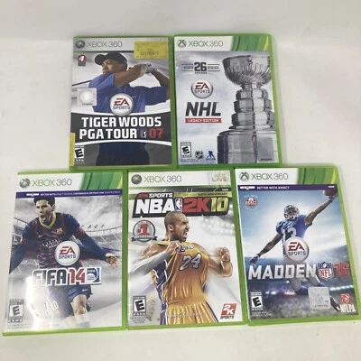 Xbox 360 Games: Fifa 14, NBA 2K10, Madden 16, NHL Legacy Edition, PGA Tour 07 - Image 1 of 4