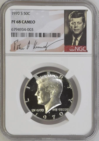 1970 S Kennedy Half Dollar NGC PF68 Cameo Cover