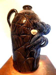 jeff standridge face jug, pottery. folkart 10''x7'' - Picture 1 of 10