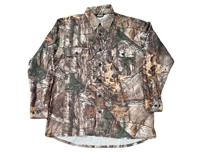 Realtree Long Sleeve Mesh Button Front Hunting Shirt - Men's XL - Image 1 of 2