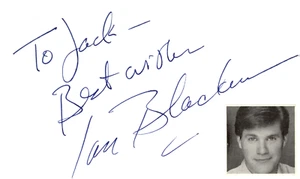 Ian Blackman Signed Auto 3x5 Index Card The Report - Picture 1 of 2