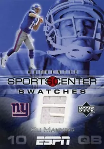 ELI MANNING ( WHITE ) 2005 ESPN SPORTCENTER SWATCHES JERSEY CARD NY GIANTS QB - Picture 1 of 1