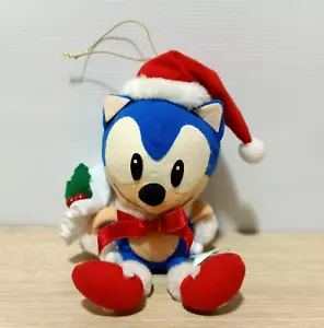 Sega Sonic Hedgehog Vintage Christmas Santa Sitting Plush Toy 1992 Japan 7" - Picture 1 of 7