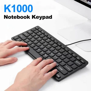 Mini USB Slim Wired 78 Keys Small Super Thin Compact Keyboard for Desktop Laptop - Picture 1 of 14